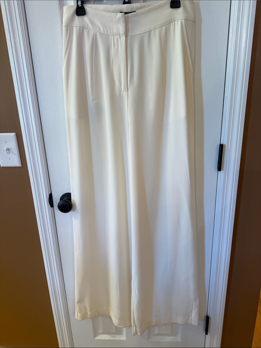Madison Cream Wide-Leg Women’s Dress Pants